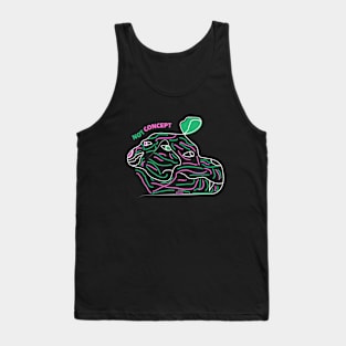 line double dog and human Tank Top